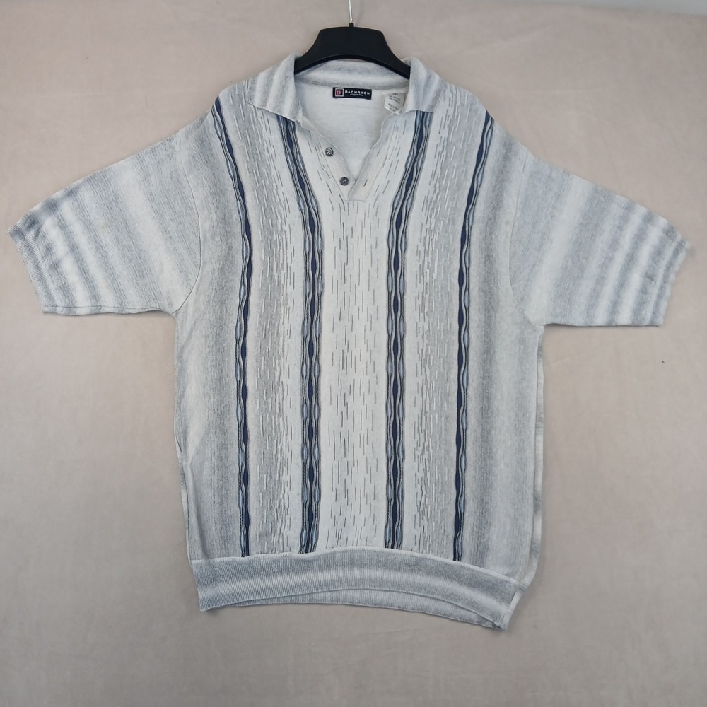Bachrach‎ XXL Mens Polo Sweater FLAWS Coogi 22x30 **Fits A Medium **